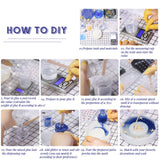 DIY Decoration Kits, with Silicone Molds & Measuring Cup, Birch Wooden Craft Sticks, Latex Finger Cots and Plastic Transfer Pipette, White, 90x235x22mm, 1pc - CRASPIRE