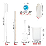 DIY Epoxy Resin Crafts, with Sticks, Pipettes, Finger Cots, Measuring Cup, Spoons and Animal Self Defense Keychain Silicone Molds, White, 110.5x5x1mm, 5pcs/set - CRASPIRE
