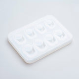 DIY Finger Ring Silicone Molds, Resin Casting Molds, For UV Resin, Epoxy Resin Jewelry Making, Mixed Size, White, 142x105x13mm, Inner Size: 28~38x18~26mm