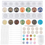 DIY Jewelry Kits, with Epoxy Silicone Molds, Nail Art Sequins, Beading Tweezers, Plastic Round Stirring Rod, Latex Finger Cots, Plastic Transfer Pipettes, Measuring Cup Silicone Glue Tools, 132x9.6x2mm, 1pc/bag