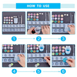 DIY Jewelry Kits, with Epoxy Silicone Molds, Nail Art Sequins, Beading Tweezers, Plastic Round Stirring Rod, Latex Finger Cots, Plastic Transfer Pipettes, Measuring Cup Silicone Glue Tools, 132x9.6x2mm, 1pc/bag - CRASPIRE