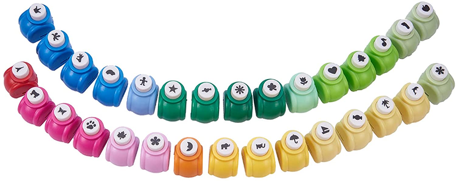 CRASPIRE 30 Pcs Paper Craft Paper Punch Shaper Punch Mini Handmade