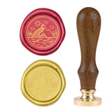 Lake and Mountain Wood Handle Wax Seal Stamp