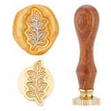 Leaf Shaped Wood Handle Wax Seal Stamp