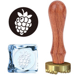 Raspberry Ice Stamp Wood Handle Wax Seal Stamp