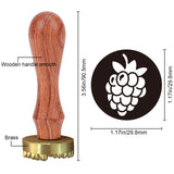 Raspberry Ice Stamp Wood Handle Wax Seal Stamp - CRASPIRE